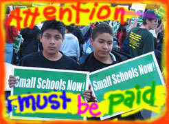 LAUSD student demonstrators for smaller schools, 2005